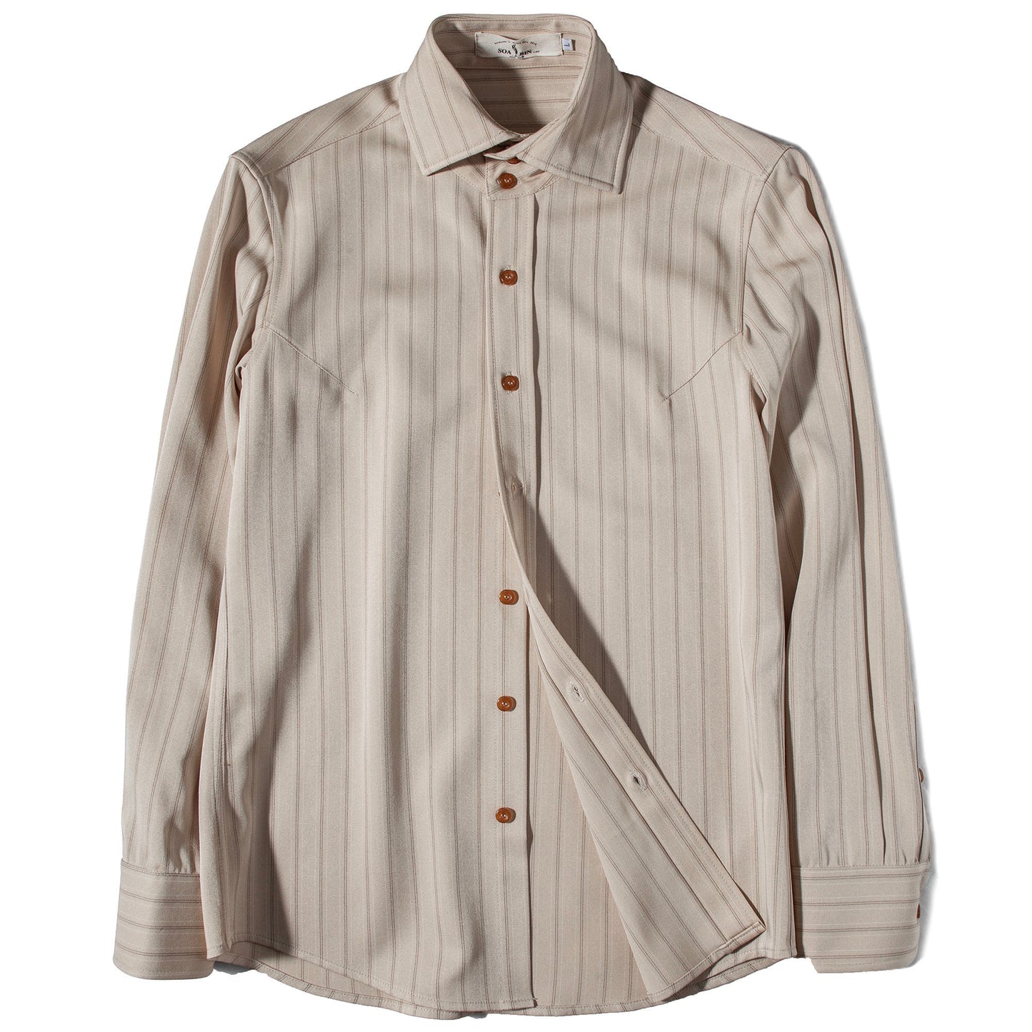 British style high-end French shirt men's Vintage retro yuppie suit striped long-sleeved shirt