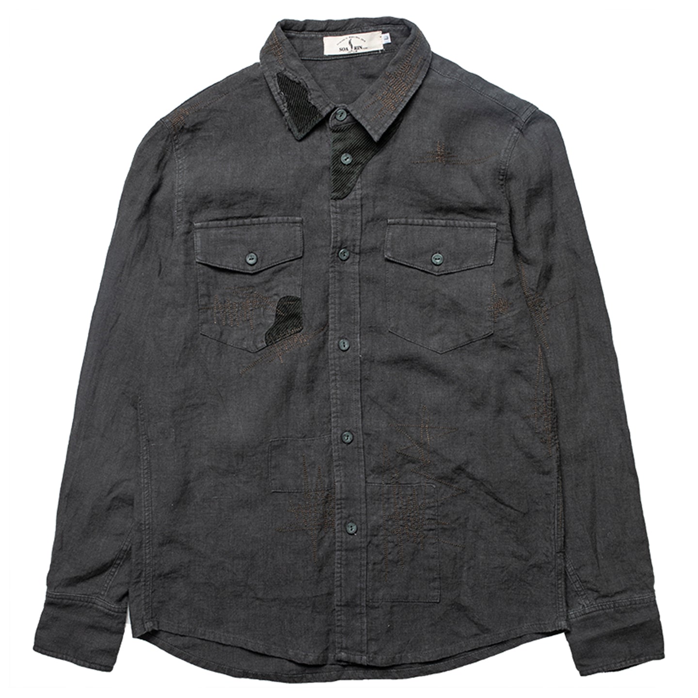 SOARIN WORLD Gai Yu Xia Series Slim Fit Linen Shirt Z93C234