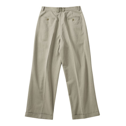 Lyocell SOARIN Ivy League Khaki Straight Pants Men's Lightweight Casual Mid-High Waist Pants