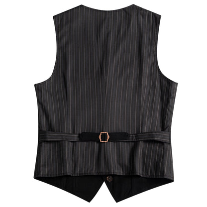 Double-sided British style striped suit vest for men business formal casual suit vest