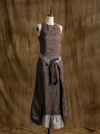 SOARIN WORLD（Neo-Oriental Heritage）Sleeveless Jacquard Maxi Dress N-DCZ242TQ18