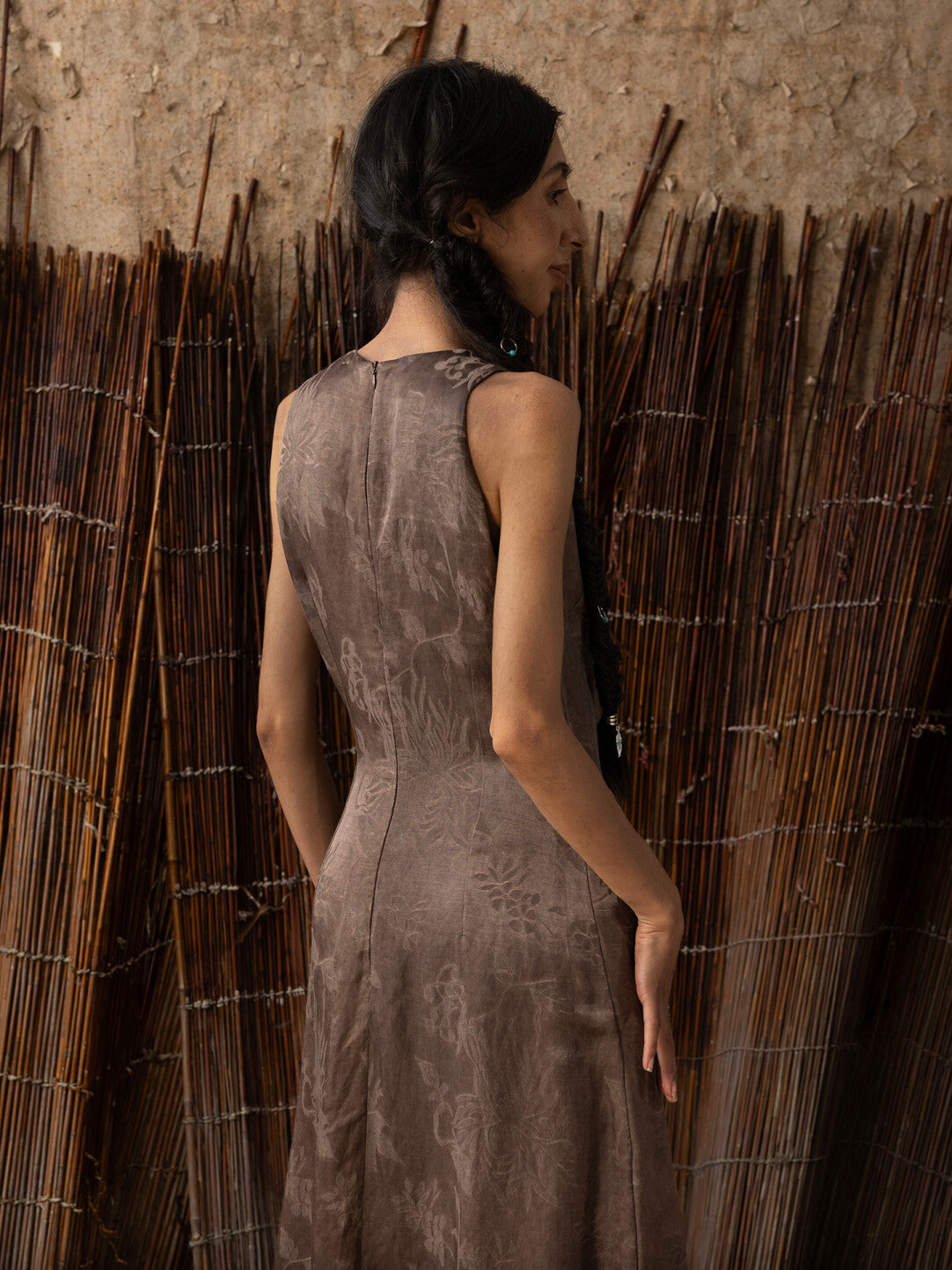 SOARIN WORLD（Neo-Oriental Heritage）Sleeveless Jacquard Maxi Dress N-DCZ242TQ18