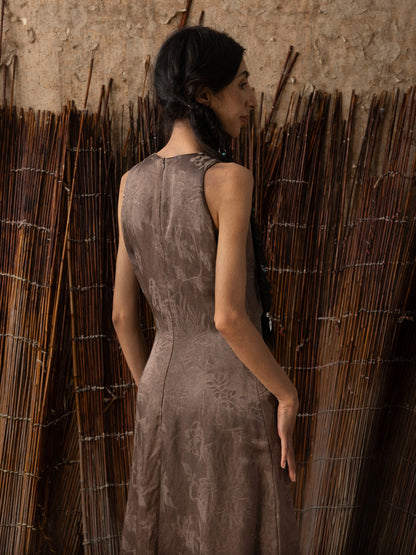 SOARIN WORLD（Neo-Oriental Heritage）Sleeveless Jacquard Maxi Dress N-DCZ242TQ18