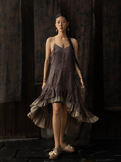 SOARIN WORLD Neo-Oriental Heritage Sleeveless Jacquard Cotton Dress N-DCZ252TQ20