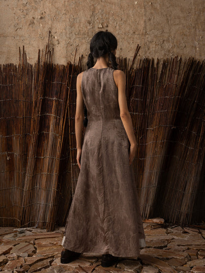 SOARIN WORLD（Neo-Oriental Heritage）Sleeveless Jacquard Maxi Dress N-DCZ242TQ18