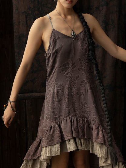 SOARIN WORLD Neo-Oriental Heritage Sleeveless Jacquard Cotton Dress N-DCZ252TQ20