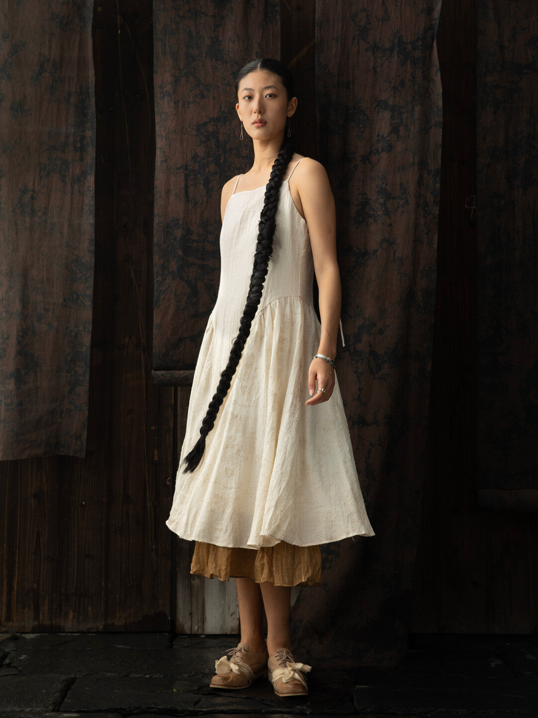 SOARIN WORLD Fit and Flare Cotton Rayon Slip Dress N-DCZ252TQ23
