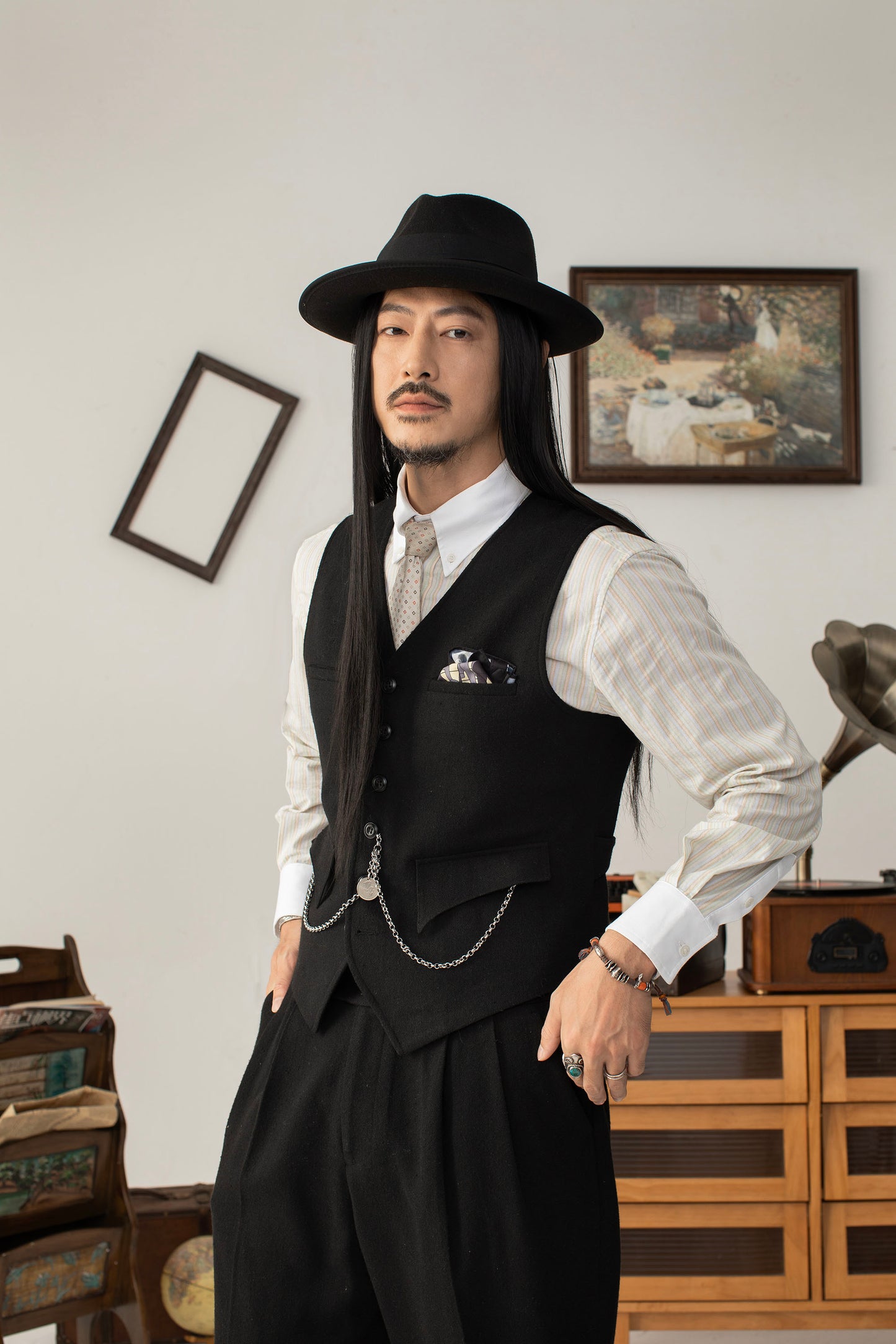British style retro woolen suit vest for men High-end business casual slim suit vest