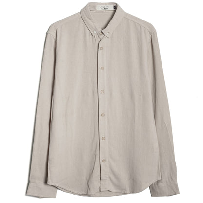 British retro style long sleeve linen shirt men's vintage drape business casual inner wear long sleeve shirt