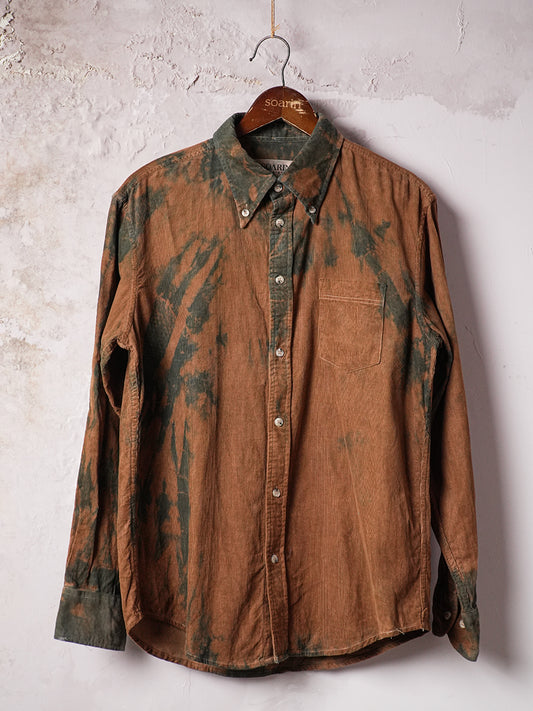 SOARIN WORLD Vintage Amekaji Regular-Fit Tie-Dyed Corduroy Shirt JIVZ24237C321