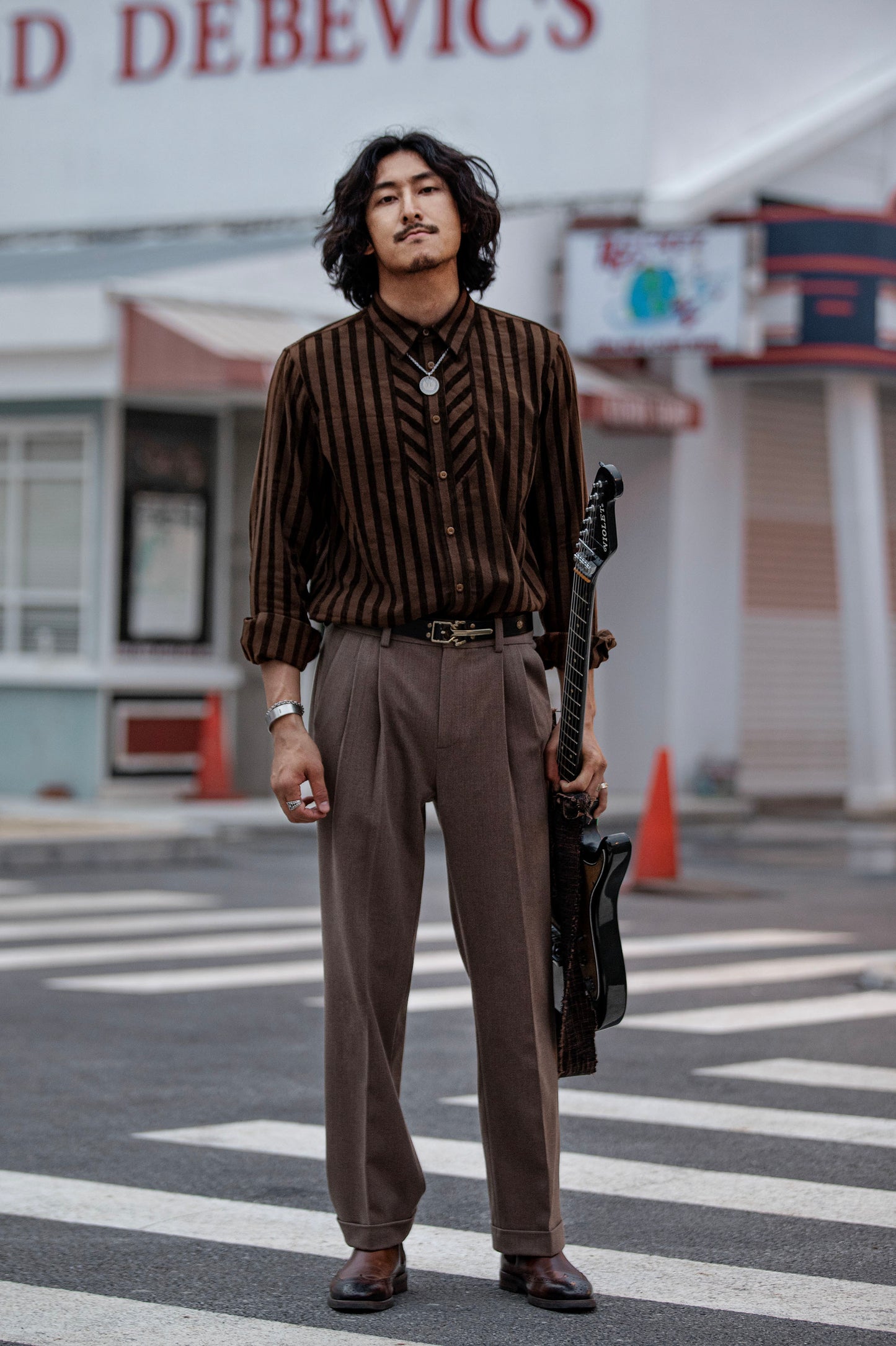 British style high-end suit pants men's autumn and winter retro style handsome casual nine-point pants drape straight trousers