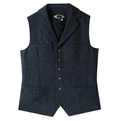 British style elegant woolen suit vest for men Retro business slim casual lapel suit vest
