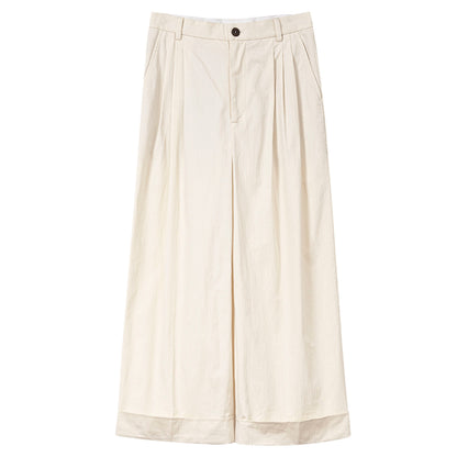 British retro straight suit pants for men High-end business formal casual loose nine-point pants