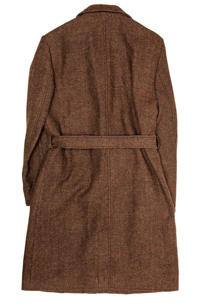 British retro style wool medium-length coat for men Woolen casual suit windbreaker jacket