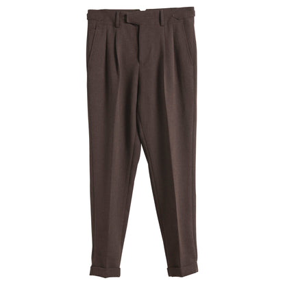 SOARIN original retro style Naples trousers men Italian autumn and winter drape casual slim fit nine-point trousers