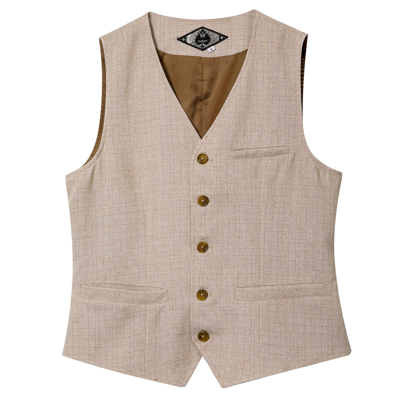 British retro style plaid suit vest for men Summer high-end business casual slim suit vest