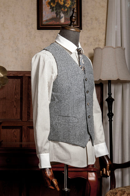 Retro British suit vest for men Business casual suit vest slim fit small vest trendy waistcoat