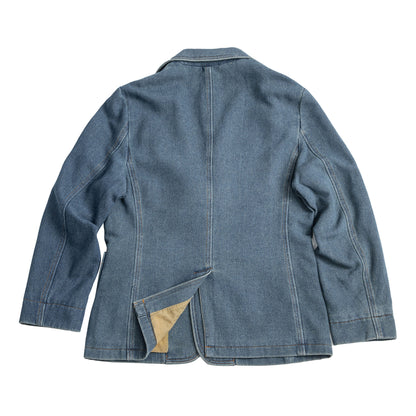 Waffle American retro denim suit jacket for men High-end casual slim-fit single suit