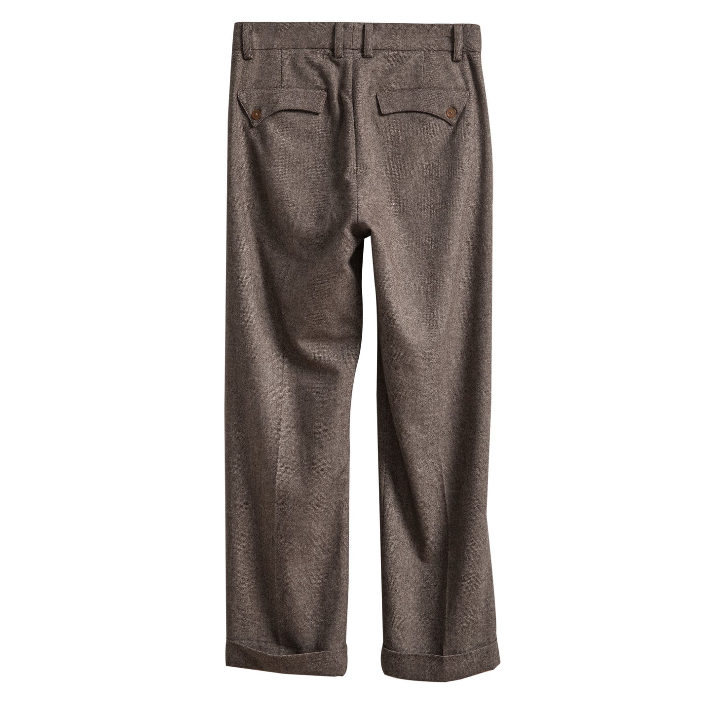 British retro style wool suit pants men's herringbone drape loose pants business casual tapered pants