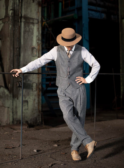 Soarin original retro style herringbone nine-point suit pants men's British style business slim straight nine-point casual trousers