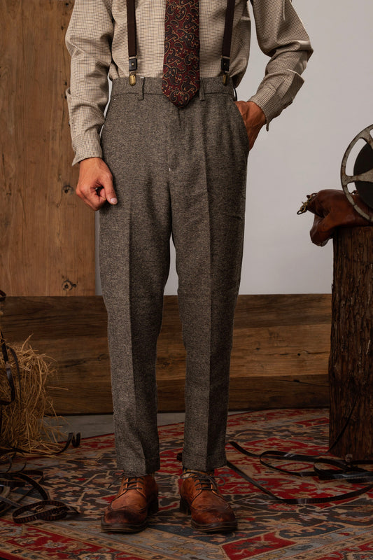 Soarin original retro style herringbone nine-point suit pants men's British style business slim straight nine-point casual trousers
