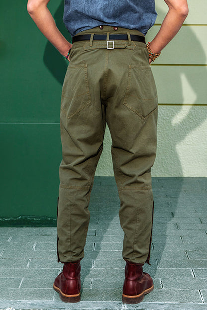 American retro style cycling pants men's Ami khaki workwear style casual slim breeches skinny nine-point pants