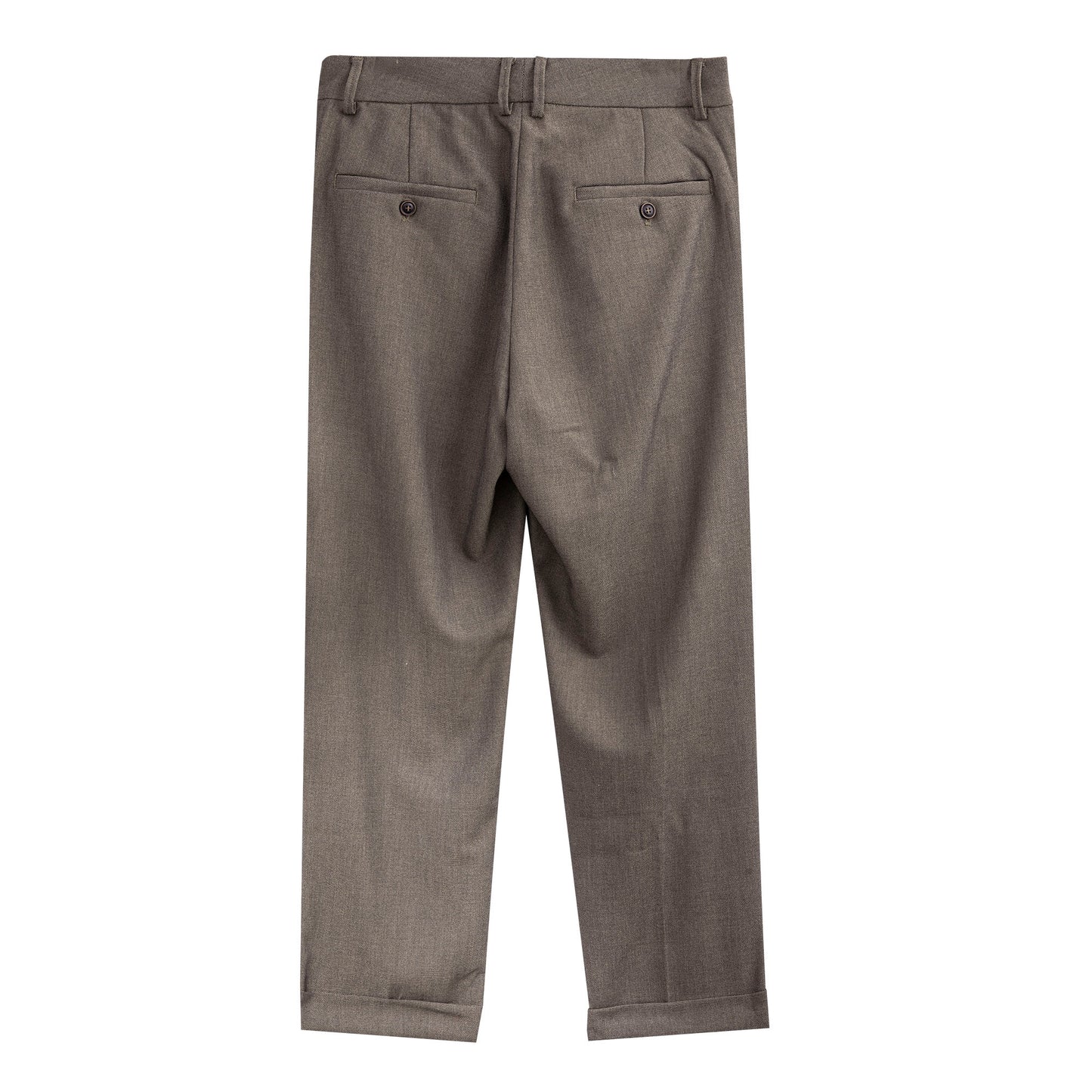 British retro slim-fit suit pants for men, high-end double pleat business casual tapered nine-point trousers