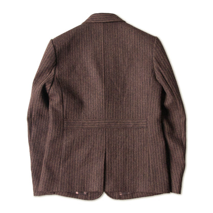 British retro wool men suit jacket Striped coarse pattern business formal casual slim suit