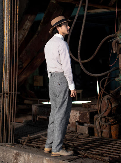 Soarin original retro style herringbone nine-point suit pants men's British style business slim straight nine-point casual trousers