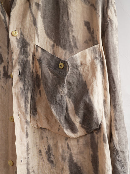 SOARIN WORLD Artistic Heritage Loose-Fit Linen Long-Sleeve Shirt N-DCZ253TC24