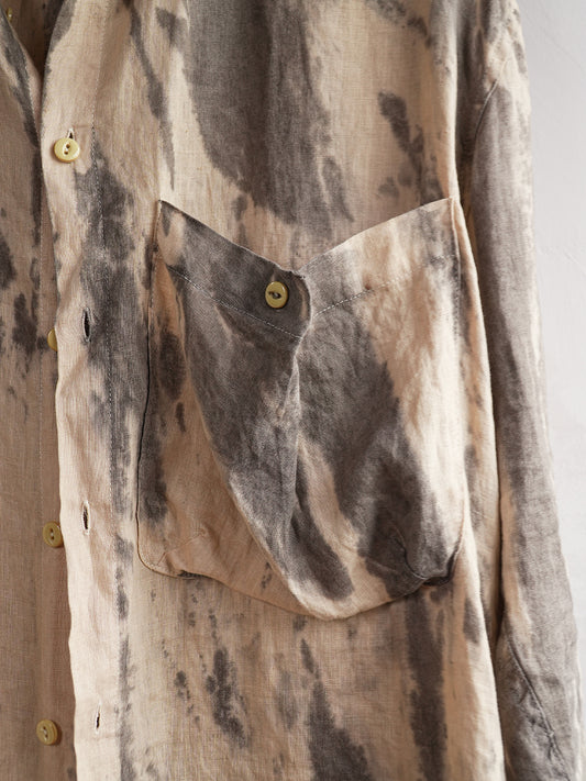 SOARIN WORLD Artistic Heritage Loose-Fit Linen Long-Sleeve Shirt N-DCZ253TC24