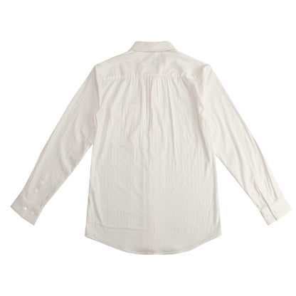 Men's Italian Naples long-sleeved shirt retro Windsor collar high-end casual business striped long-sleeved shirt