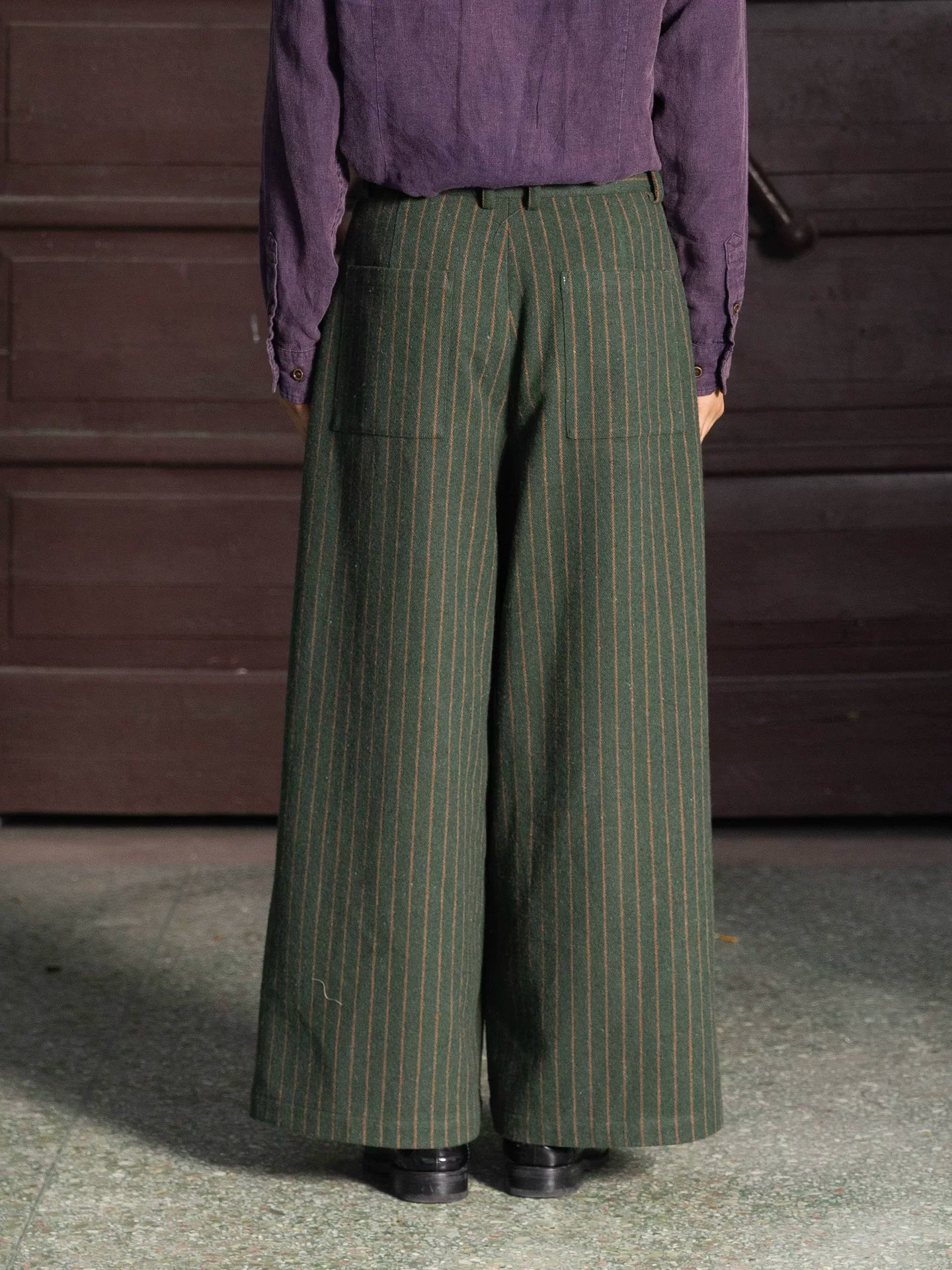 SOARIN  British Vintage Loose Fit Wool Blend Trousers YAOZ253TF251