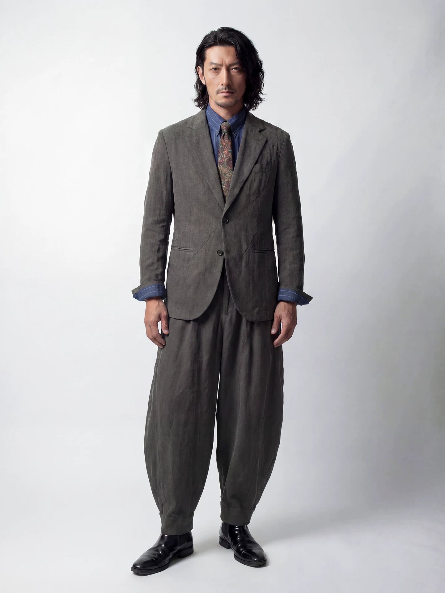SOARIN Artisanal Vintage Relaxed Fit Lyocell Blend Casual Blazer  PPZ2622XZ137