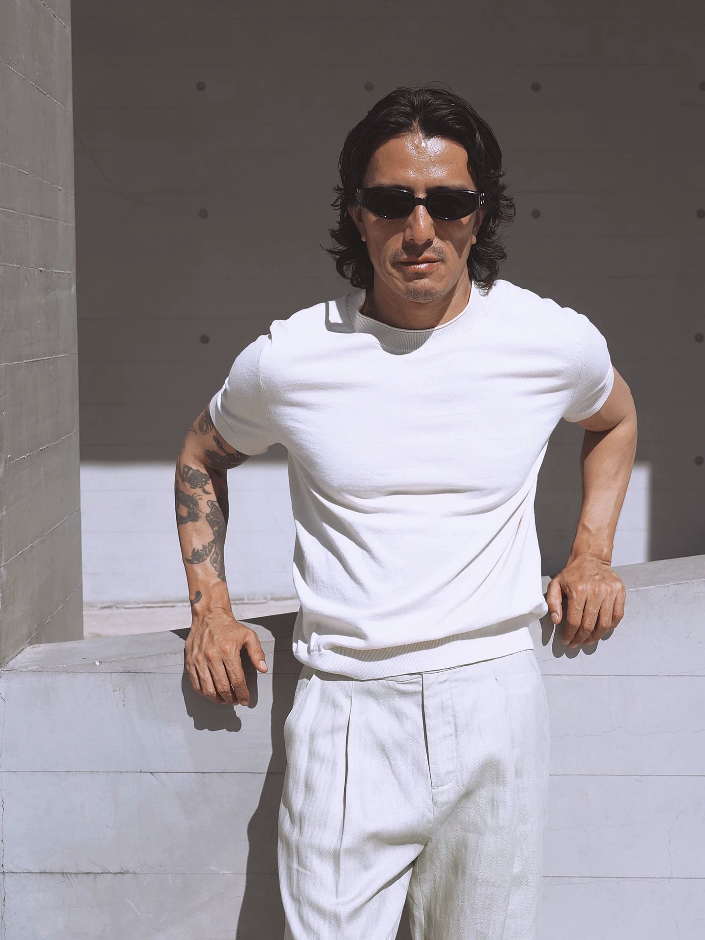 SOARIN Casual Vintage Regular Fit Cotton Knit T Shirt YAOZ262TT27