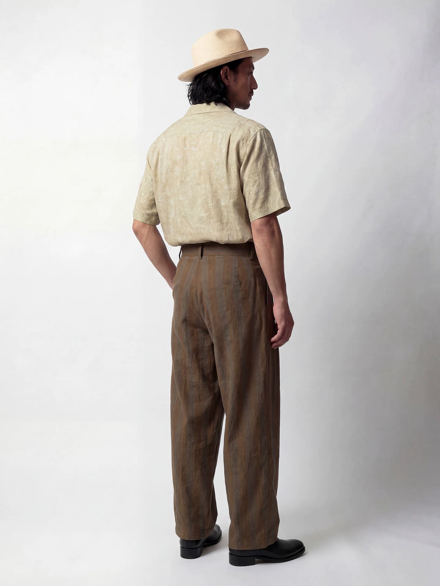 SOARIN Casual Vintage Regular Fit Linen Rayon Blend Short Sleeve Shirt JITZ262TC489