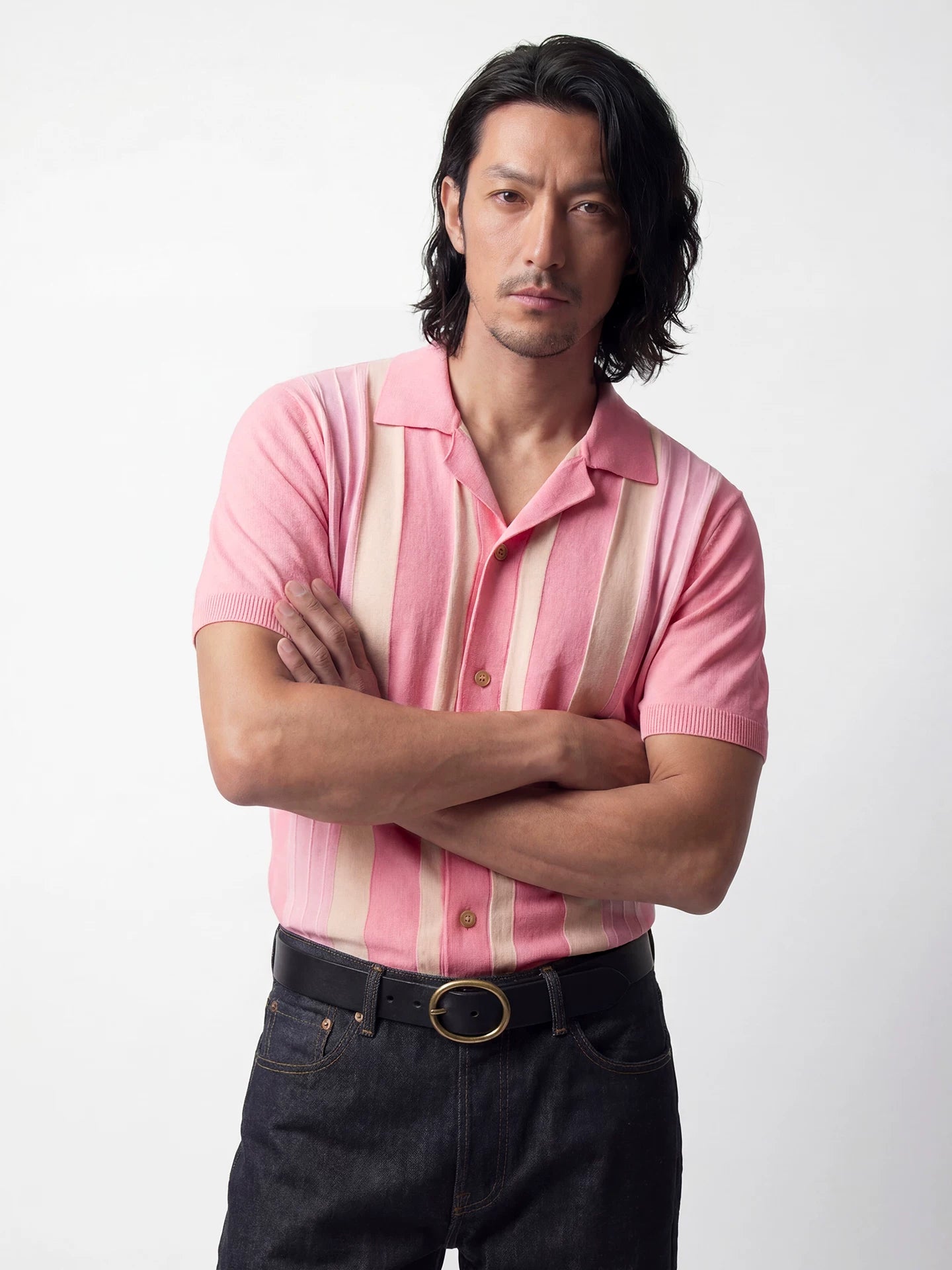 SOARIN Casual Vintage Regular Fit Cotton Knit Polo Shirt JITZ262TP45