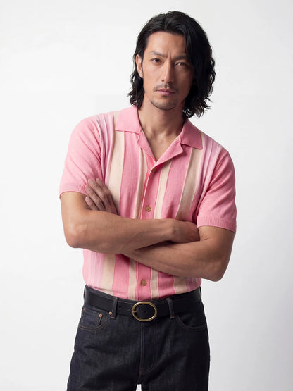 SOARIN Casual Vintage Regular Fit Cotton Knit Polo Shirt JITZ262TP45