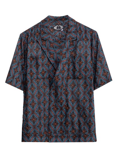 SOARIN Casual Vintage Loose Fit Viscose Linen Blend Short Sleeve Shirt JITZ2321C88