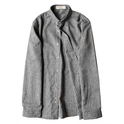 SOARIN Vintage Gentleman Regular Fit Striped Textured Long-Sleeve Shirt   EN63C11