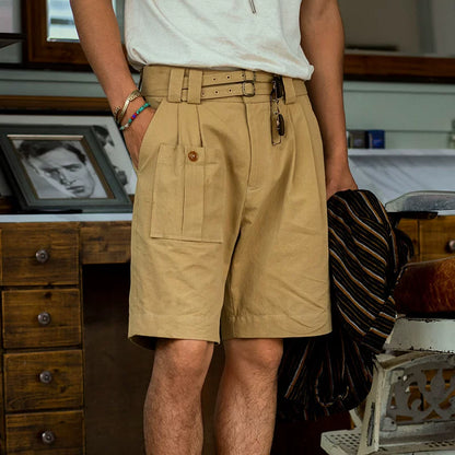 SOARIN British Vintage Regular Fit Pure Cotton Shorts  Z202F344