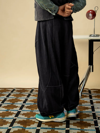 SOARIN WORLD Gai Yu Xia Series Relaxed Fit Linen Cotton Blend Trousers DCZ252TF231