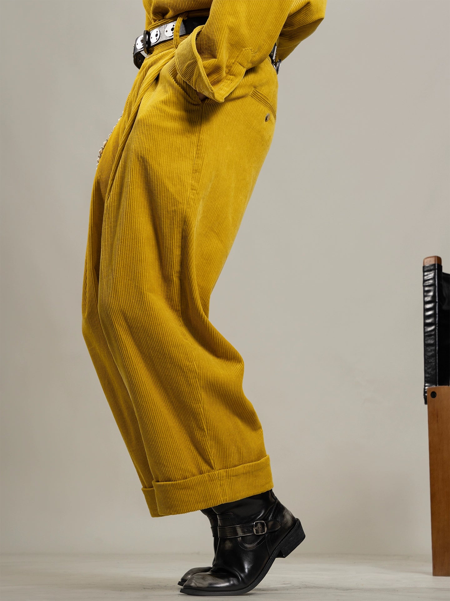 SOARIN美式复古灯芯绒长裤男 巴恩风冬季保暖重磅直筒宽松休闲裤