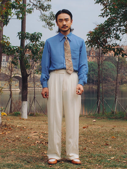 SOARIN【冰凉感】英式绅士免烫西装衬衫男 商务休闲通勤长袖衬衣