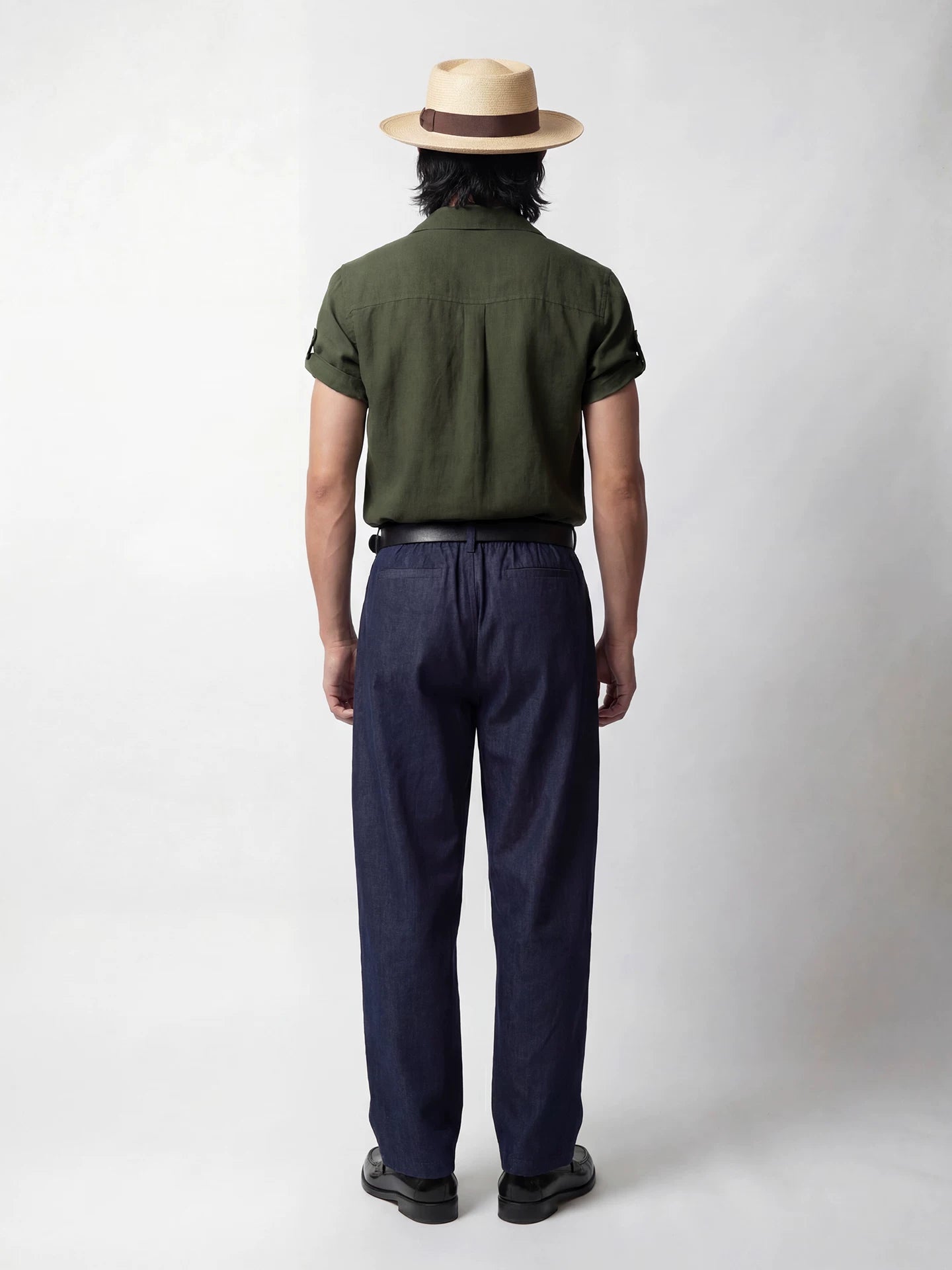 SOARIN Casual Vintage Wide Leg Cotton Lyocell Linen Blend Trousers JITZ262TF268