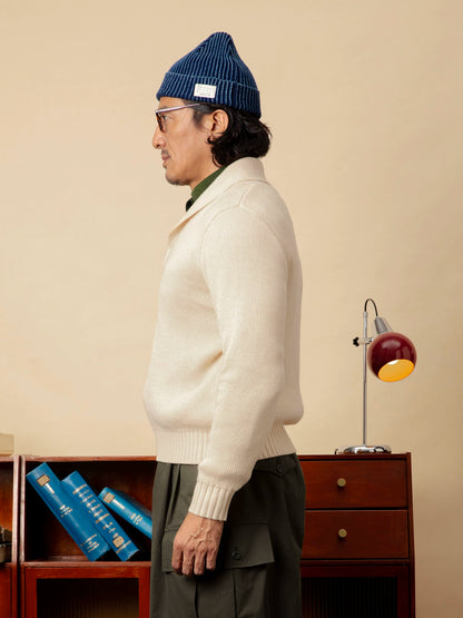 SOARIN英伦复古青果领毛衣男华夫格套头休闲简约百搭针织衫毛线衣