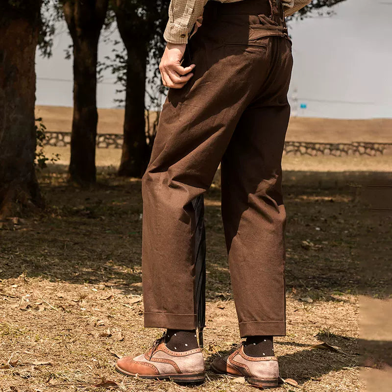 SOARIN British Casual Relaxed Fit Cotton Stretch Trousers   Z92F209