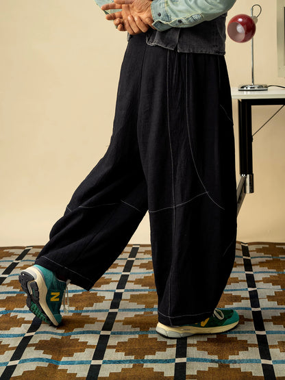 SOARIN WORLD Gai Yu Xia Series Relaxed Fit Linen Cotton Blend Trousers DCZ252TF231
