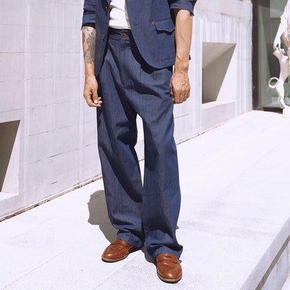 SOARIN Casual Vintage Loose Fit Cotton Linen Blend Trousers YAOZ262TF257