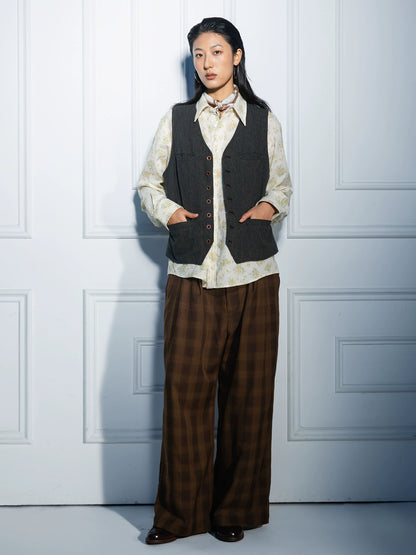 SOARIN【断点条纹】英伦复古西装马甲男 老钱风商务休闲马夹背心